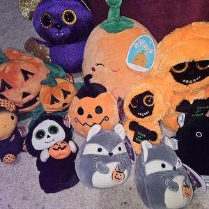 Squishmallows And TY Halloween Plush LOT